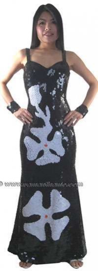 TM2001 TAILOR MADE Sparkling Sequin Cabaret Evening Gown - Click Image to Close
