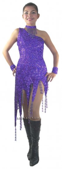 TM1101 Tailor Made Sparkling Sequin Dance Dress - Click Image to Close