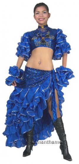 RM332 Sparkling ' Sequin Dance, Spanish Flamenco Costume - Click Image to Close