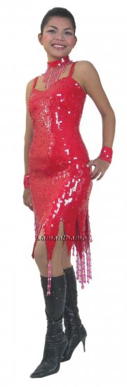 TM1043 Tailor Made Sparkling Sequin Dance Dress - Click Image to Close