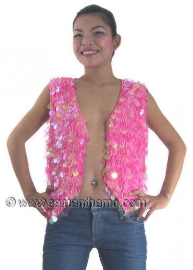 RMW312 Stage, Entertainers Sequin Waistcoat (L) - Click Image to Close
