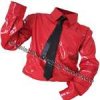 MJ Red PVC Dangerous Shirt & Tie - Pro Series - Tailor Made
