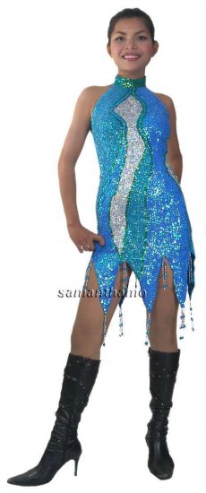 TM1029 Tailor Made Sparkling Sequin Dance Dress - Click Image to Close