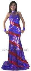 Sparkling Sequin Cabaret Prom Cruise Evening Gown TM8023 - Click Image to Close