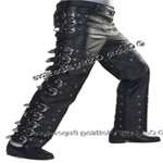 Michael Jackson 100% REAL LEATHER - Bad Tour Buckle Trousers - Click Image to Close