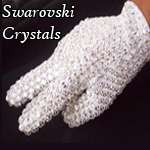 MJ Performers - Glove with 100's Real Loch Rosen Crystals - Click Image to Close
