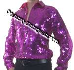 LATIN Dance / Stage / Entertainers FULLY SEQUIN Shirt - CSJ500 - Click Image to Close