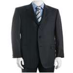 Men's Black 3 Button Pinstriped Suit - Tailor Made 7 - 10 Days! - Click Image to Close