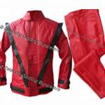 MJ Real Leather Full Thriller Outfit (Tailor Made) - Click Image to Close