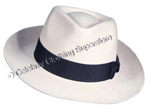 MJ Professional - White Fedora Hat With Name ' - Click Image to Close