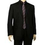 Men's 2 Button Suit in Black - Tailor Made & Perfect Fit! MS501 - Click Image to Close