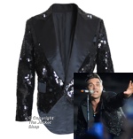 Robbie Williams Sequin Performance Jacket - Coat and Tails - Click Image to Close