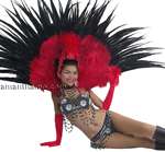 FULL LAS VEGAS Showgirl FEATHER BACK HARNESS Costume STC2021 - Click Image to Close