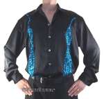 LATIN Dance / Stage / Entertainers FULLY SEQUIN Shirt - CSJ499 - Click Image to Close