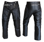 X-MEN 3 ICEMAN - Leather Motorcyle Trousers, Pants - Click Image to Close